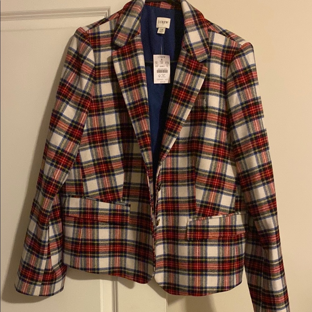 J. Crew Women's Red Plaid Jacket